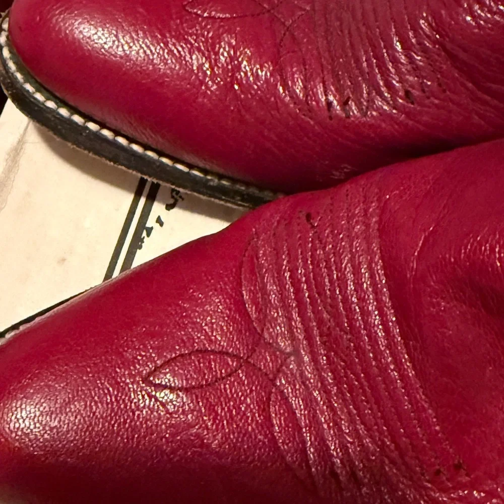 Vintage ladies’ red cowboy boots size 7.5 - Picture 5 of 6